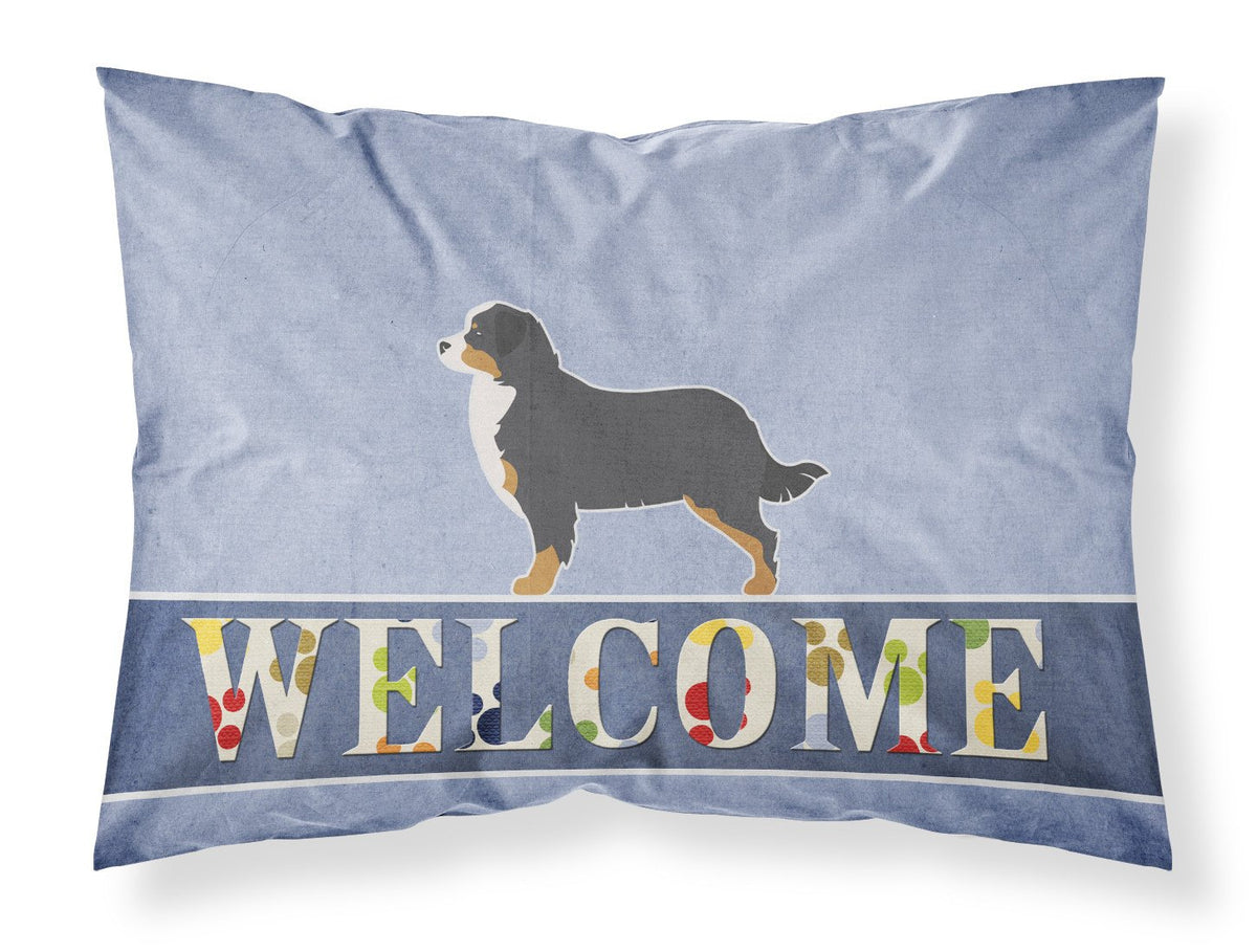 Bernese Mountain Dog Welcome Fabric Standard Pillowcase BB5523PILLOWCASE by Caroline&#39;s Treasures