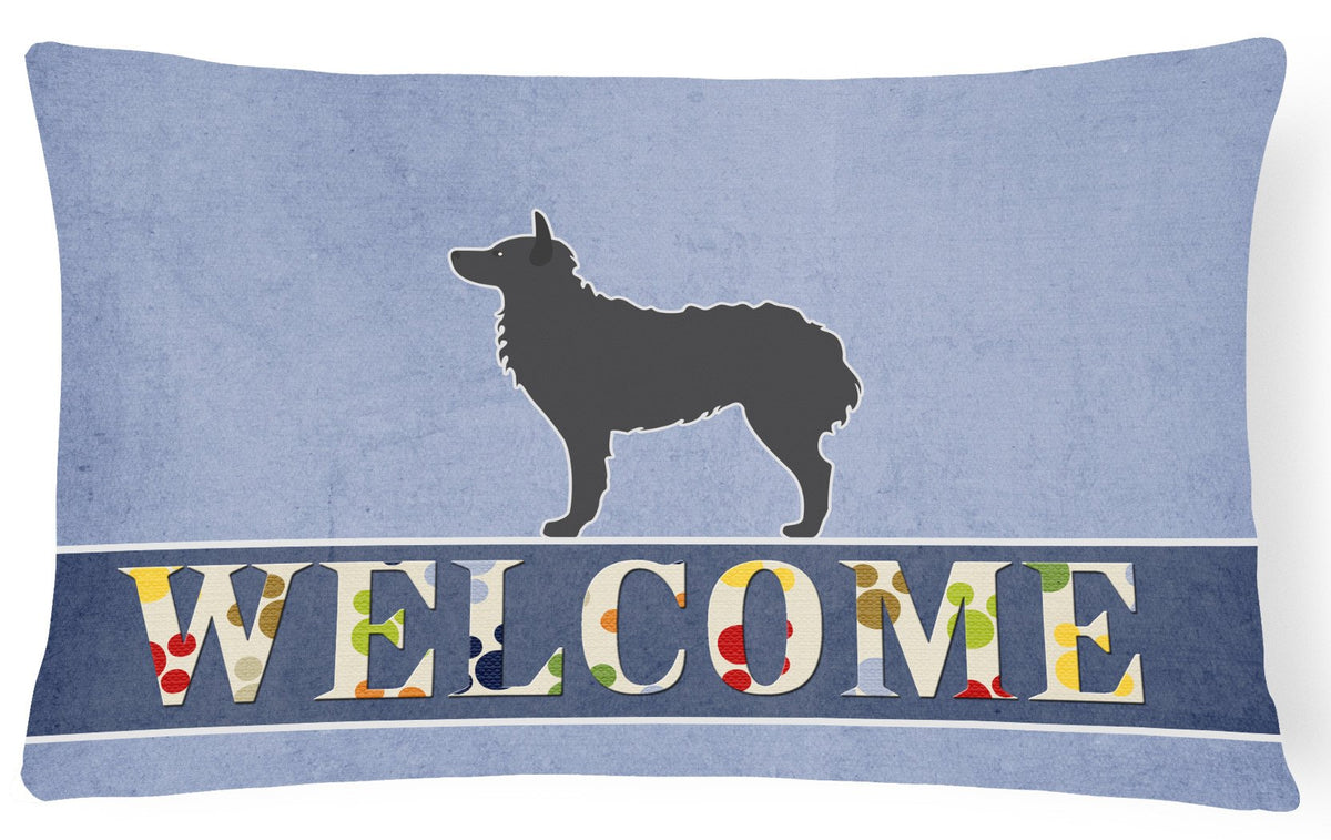 Croatian Sheepdog Welcome Canvas Fabric Decorative Pillow BB5525PW1216 by Caroline&#39;s Treasures