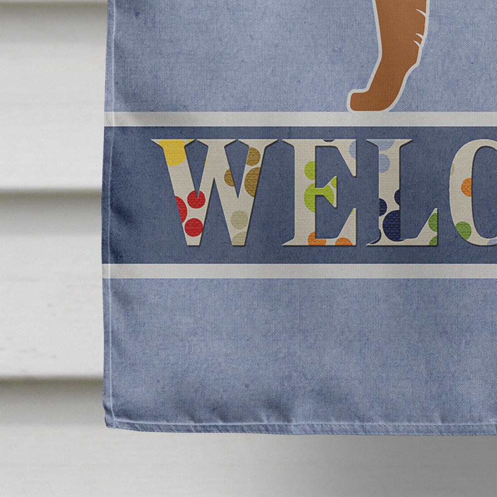 German Shepherd Welcome Flag Canvas House Size BB5528CHF  the-store.com.