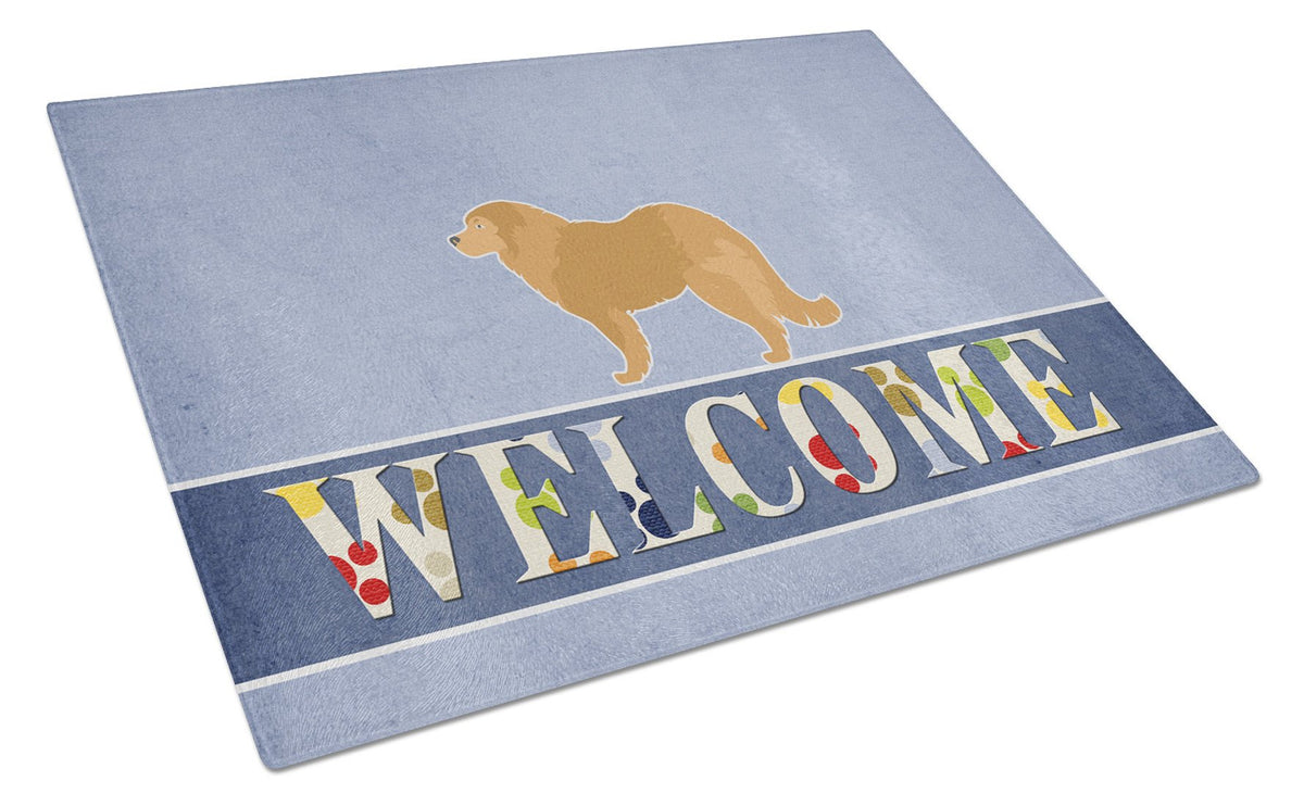 Caucasian Shepherd Dog Welcome Glass Cutting Board Large BB5529LCB by Caroline&#39;s Treasures