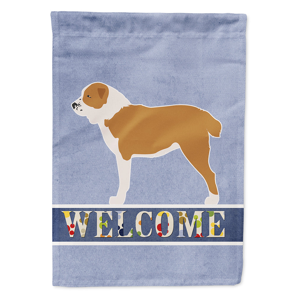 Central Asian Shepherd Dog Welcome Flag Canvas House Size BB5532CHF