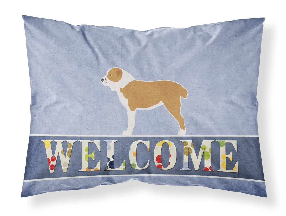 Central Asian Shepherd Dog Welcome Fabric Standard Pillowcase BB5532PILLOWCASE by Caroline&#39;s Treasures