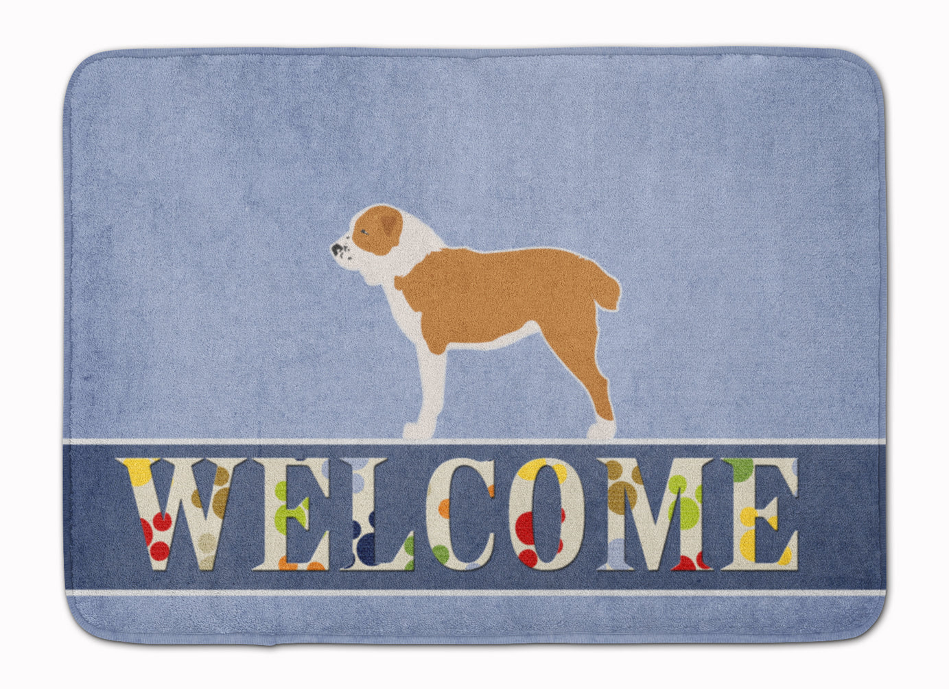 Central Asian Shepherd Dog Welcome Machine Washable Memory Foam Mat BB5532RUG - the-store.com
