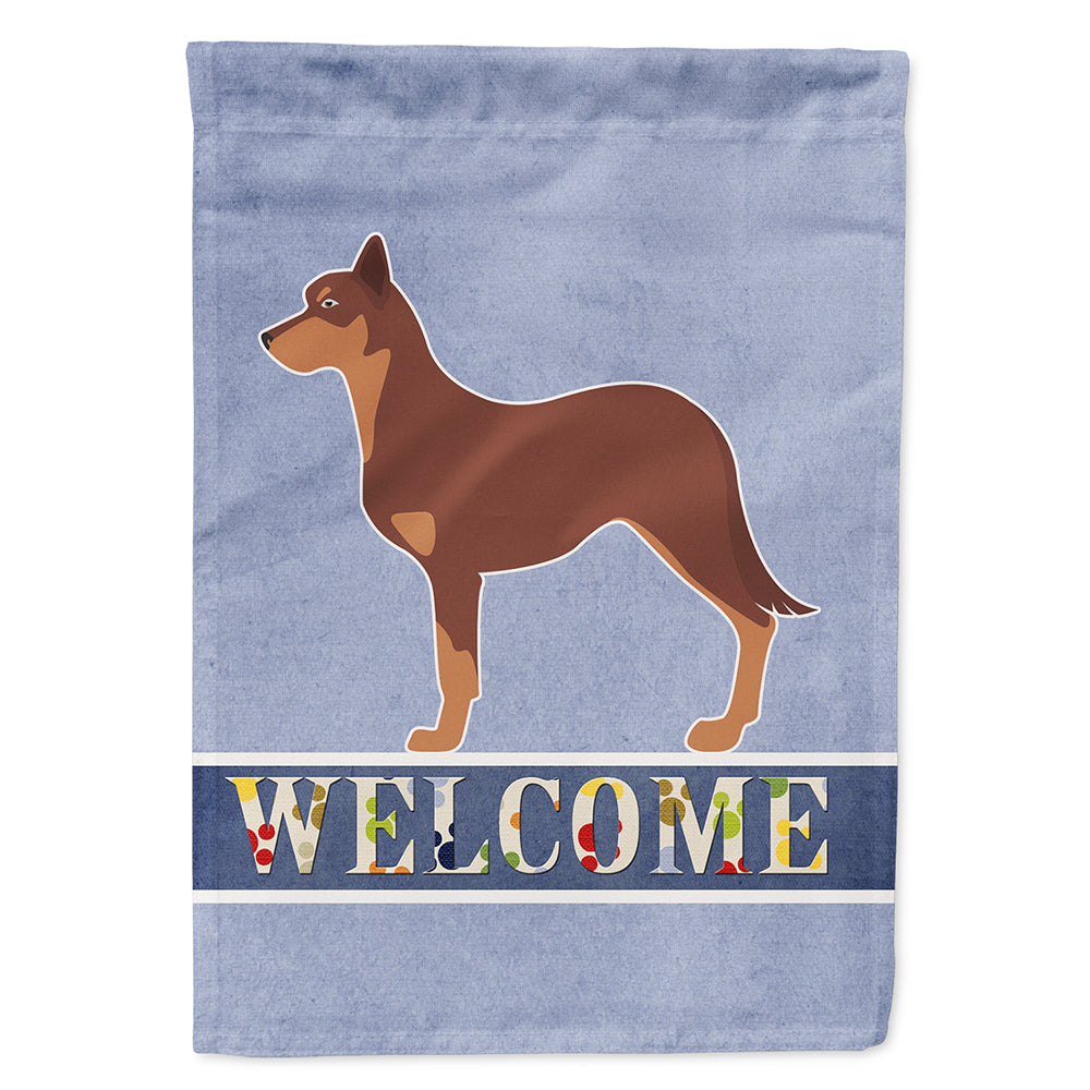 Australian Kelpie Dog Welcome Flag Canvas House Size BB5533CHF  the-store.com.