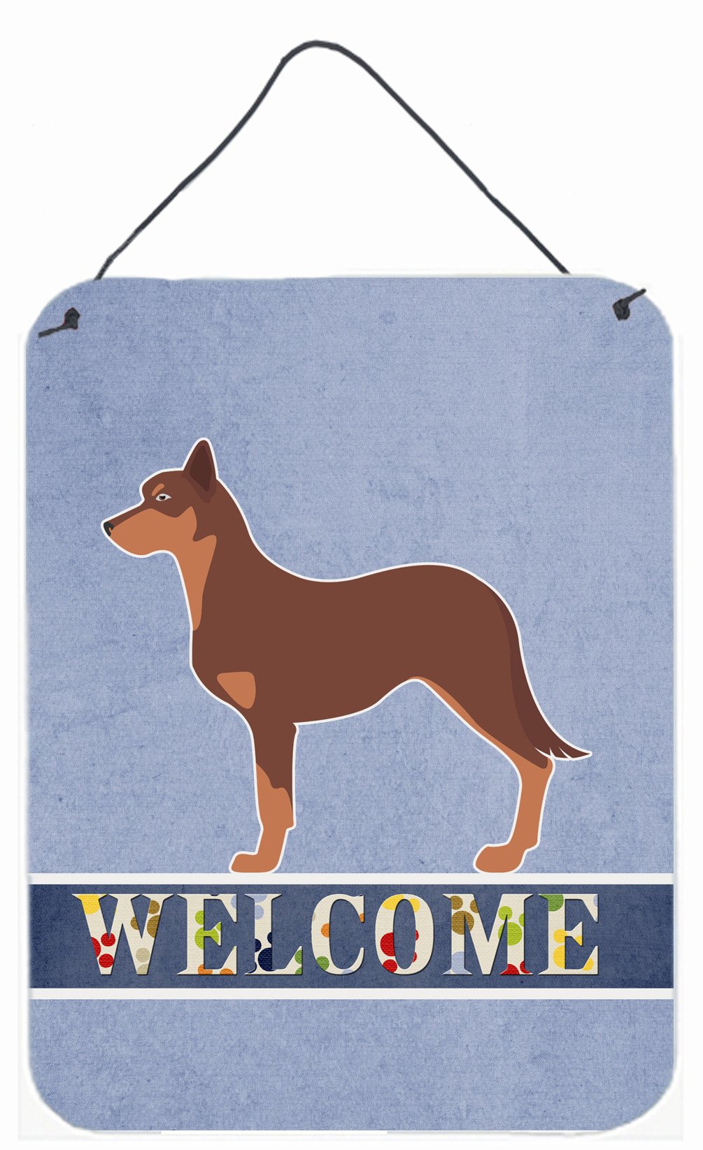 Australian Kelpie Dog Welcome Wall or Door Hanging Prints BB5533DS1216 by Caroline&#39;s Treasures