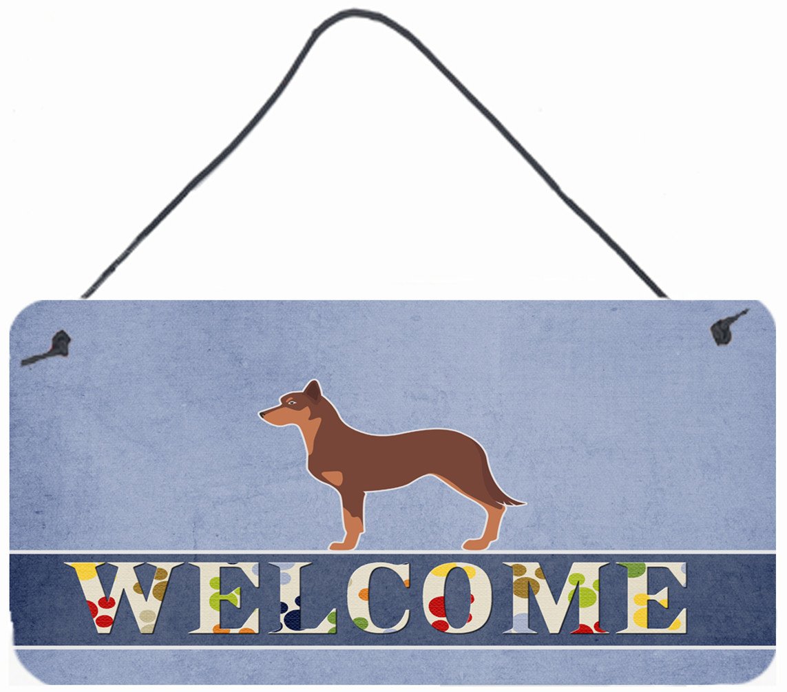 Australian Kelpie Dog Welcome Wall or Door Hanging Prints BB5533DS812 by Caroline's Treasures