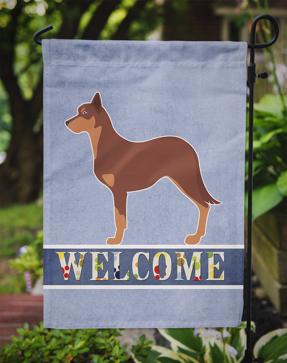 Australian Kelpie Dog Welcome Flag Garden Size BB5533GF