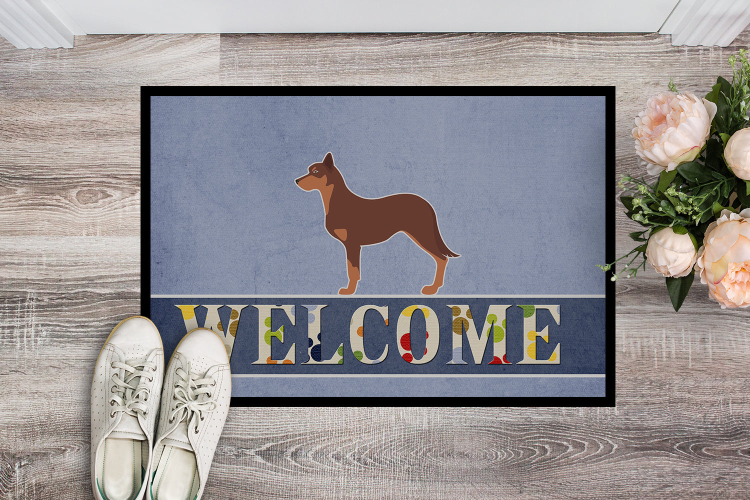 Australian Kelpie Dog Welcome Indoor or Outdoor Mat 18x27 BB5533MAT - the-store.com