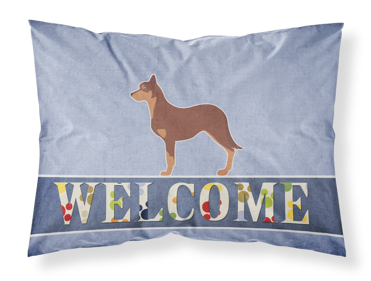 Australian Kelpie Dog Welcome Fabric Standard Pillowcase BB5533PILLOWCASE by Caroline&#39;s Treasures