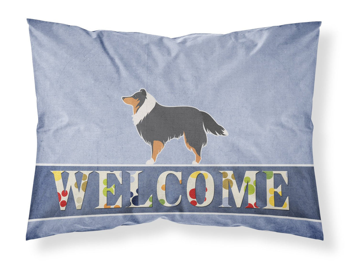 Sheltie/Shetland Sheepdog Welcome Fabric Standard Pillowcase BB5534PILLOWCASE by Caroline&#39;s Treasures