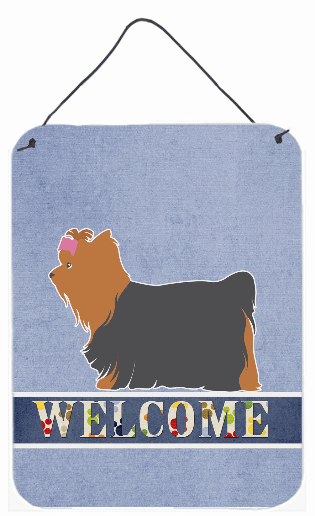 Yorkshire Terrier Yorkie Welcome Wall or Door Hanging Prints BB5538DS1216 by Caroline&#39;s Treasures