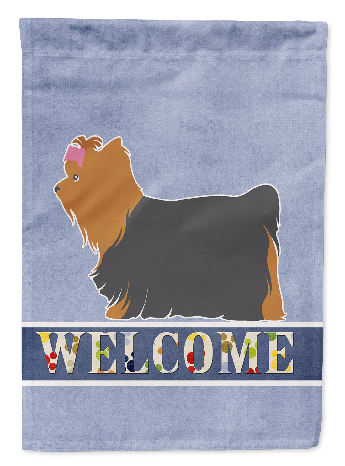 Yorkshire Terrier Yorkie Welcome Flag Garden Size BB5538GF