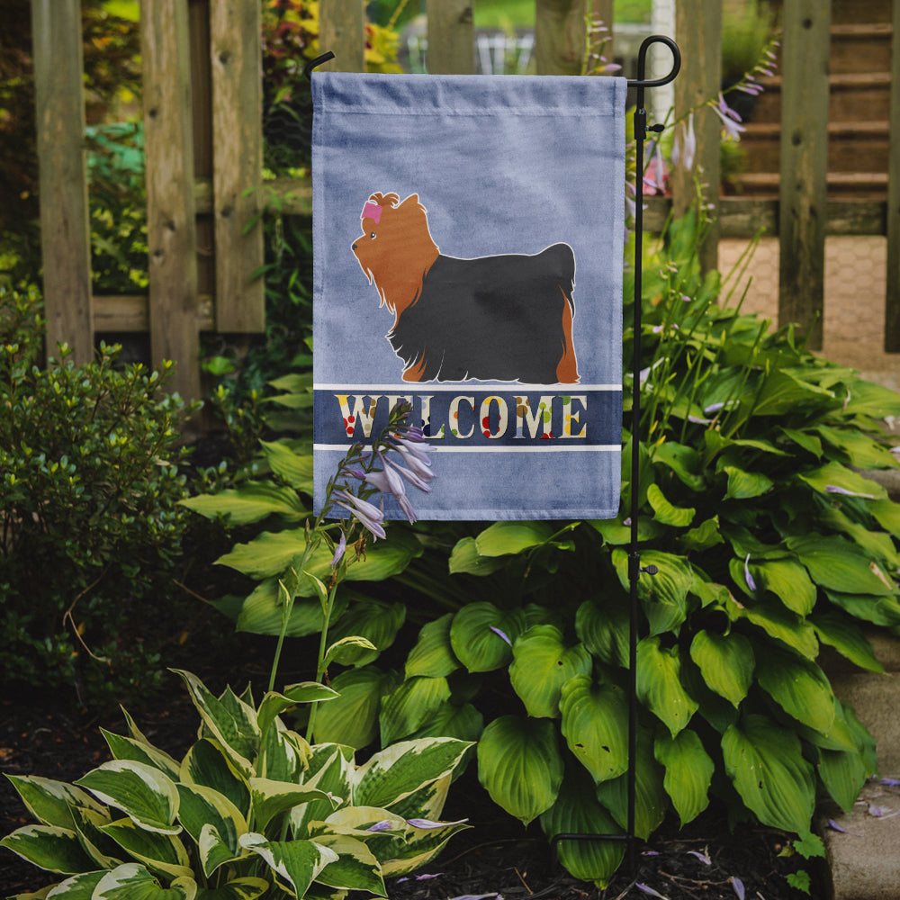 Yorkshire Terrier Yorkie Welcome Flag Garden Size BB5538GF  the-store.com.