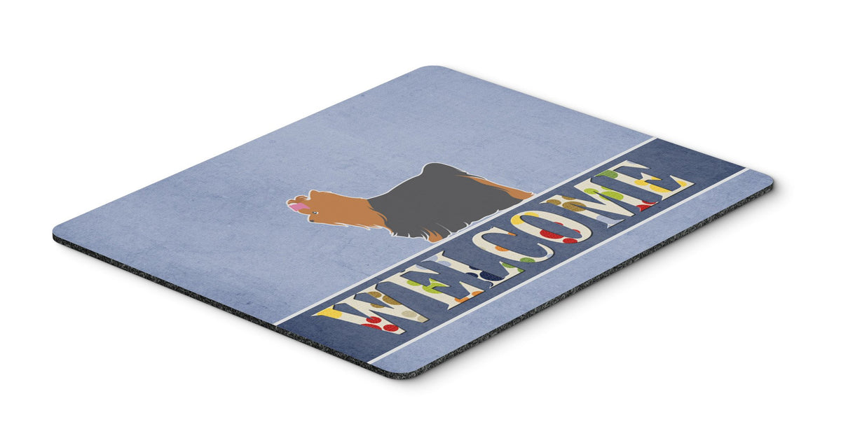 Yorkshire Terrier Yorkie Welcome Mouse Pad, Hot Pad or Trivet BB5538MP by Caroline&#39;s Treasures
