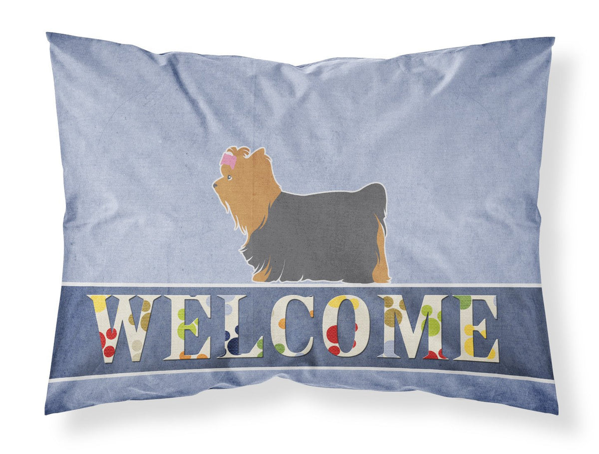 Yorkshire Terrier Yorkie Welcome Fabric Standard Pillowcase BB5538PILLOWCASE by Caroline&#39;s Treasures