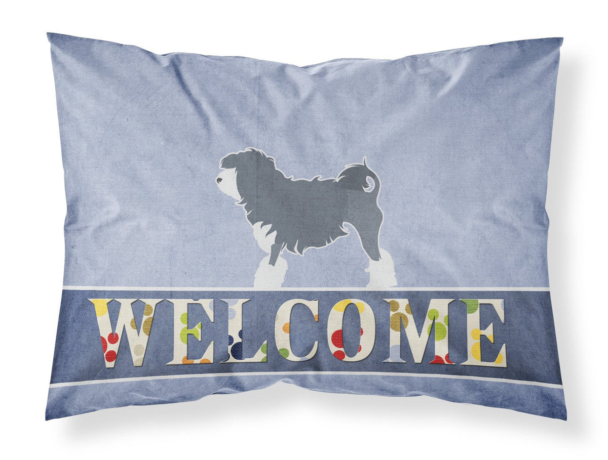 Lowchen Welcome Fabric Standard Pillowcase BB5539PILLOWCASE by Caroline&#39;s Treasures