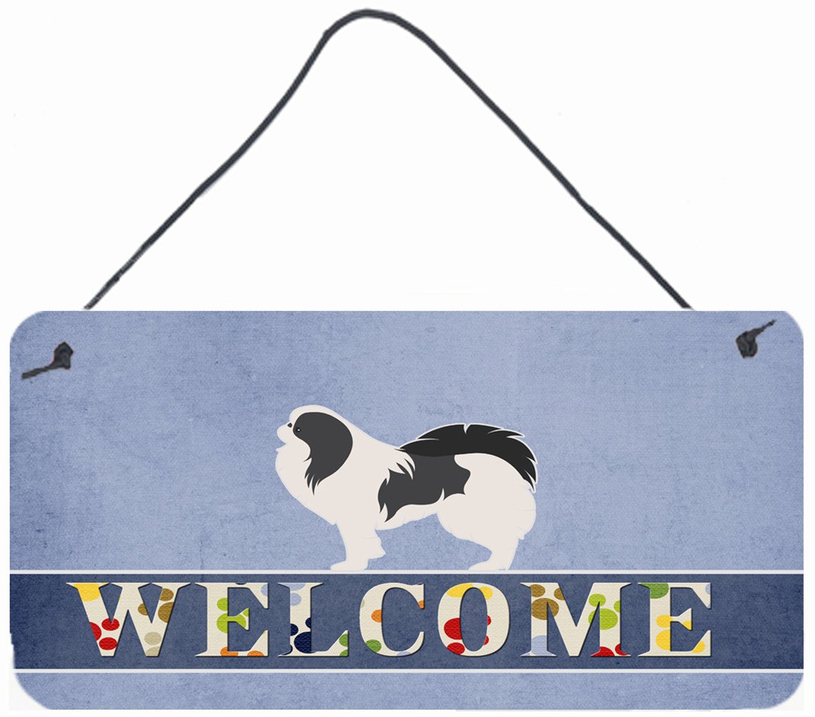 Japanese Chin Welcome Wall or Door Hanging Prints BB5541DS812 by Caroline&#39;s Treasures