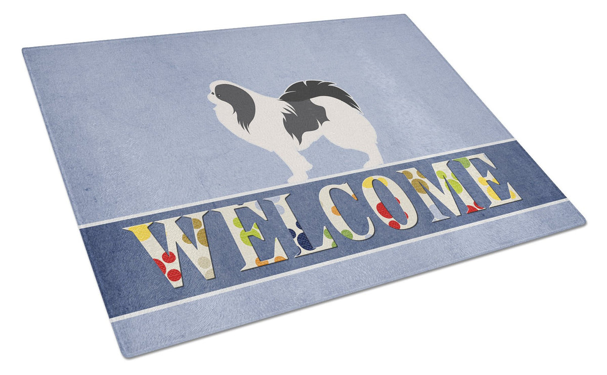 Japanese Chin Welcome Glass Cutting Board Large BB5541LCB by Caroline&#39;s Treasures