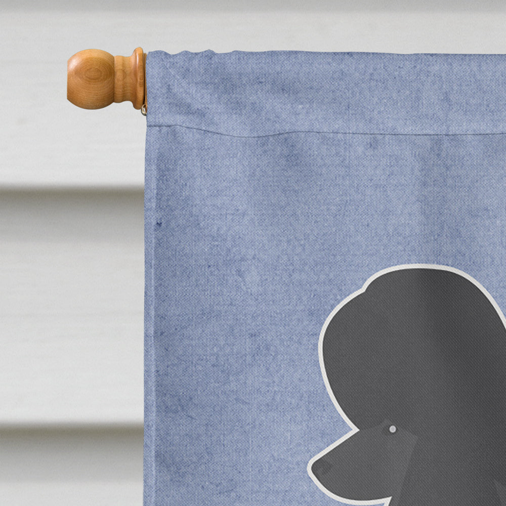 Poodle Welcome Flag Canvas House Size BB5543CHF  the-store.com.