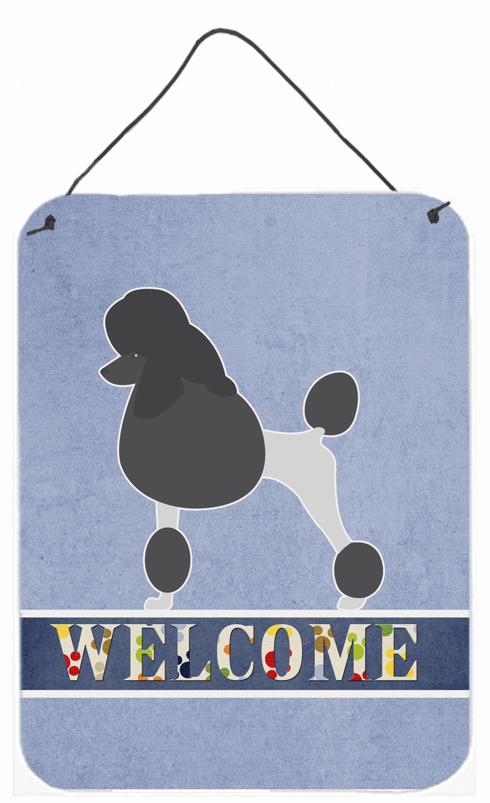Poodle Welcome Wall or Door Hanging Prints BB5543DS1216 by Caroline&#39;s Treasures