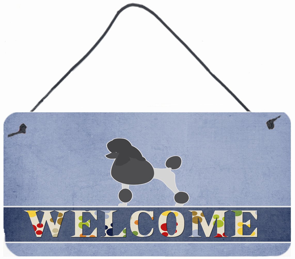 Poodle Welcome Wall or Door Hanging Prints BB5543DS812 by Caroline&#39;s Treasures