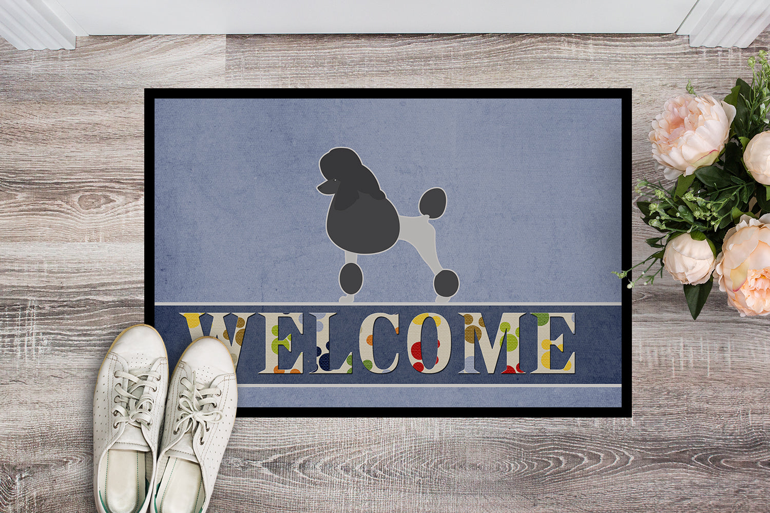 Poodle Welcome Indoor or Outdoor Mat 18x27 BB5543MAT - the-store.com