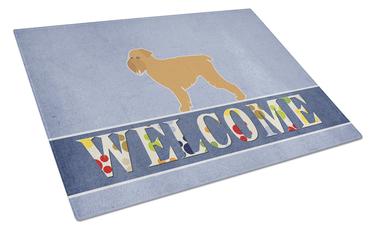 Brussels Griffon Welcome Glass Cutting Board Large BB5544LCB by Caroline&#39;s Treasures