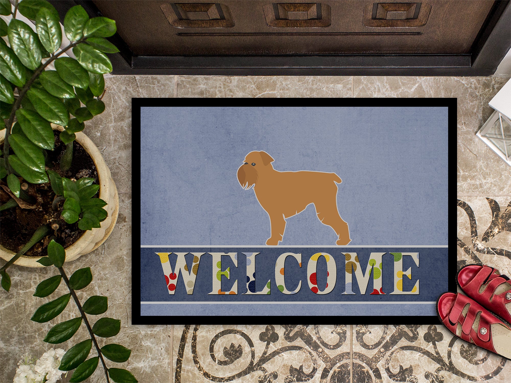 Brussels Griffon Welcome Indoor or Outdoor Mat 18x27 BB5544MAT - the-store.com