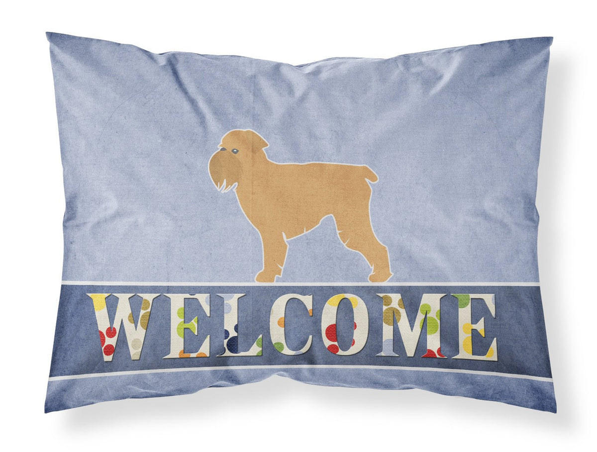 Brussels Griffon Welcome Fabric Standard Pillowcase BB5544PILLOWCASE by Caroline&#39;s Treasures