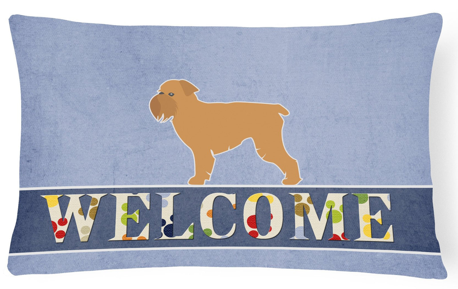 Brussels Griffon Welcome Canvas Fabric Decorative Pillow BB5544PW1216 by Caroline's Treasures