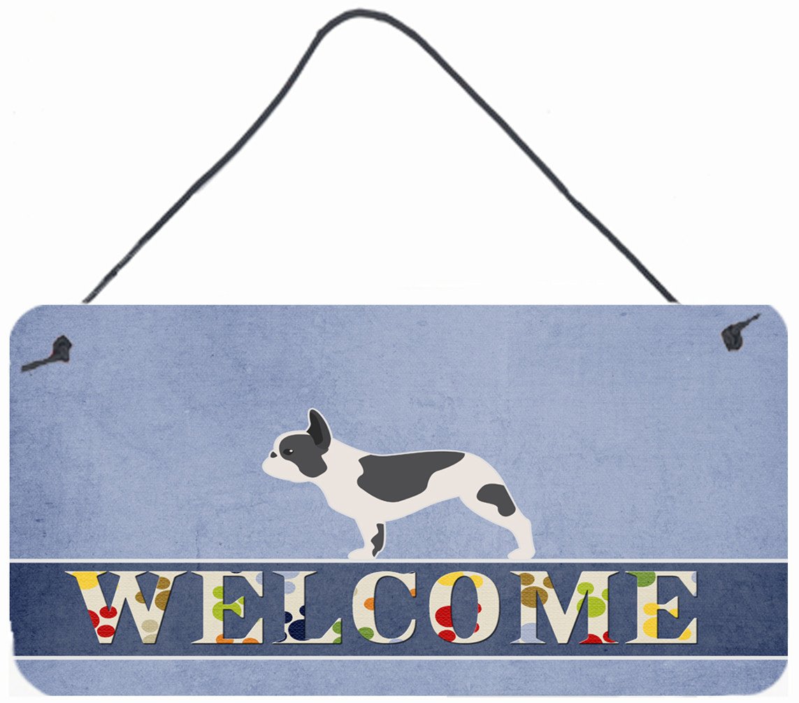 French Bulldog Welcome Wall or Door Hanging Prints BB5545DS812 by Caroline&#39;s Treasures