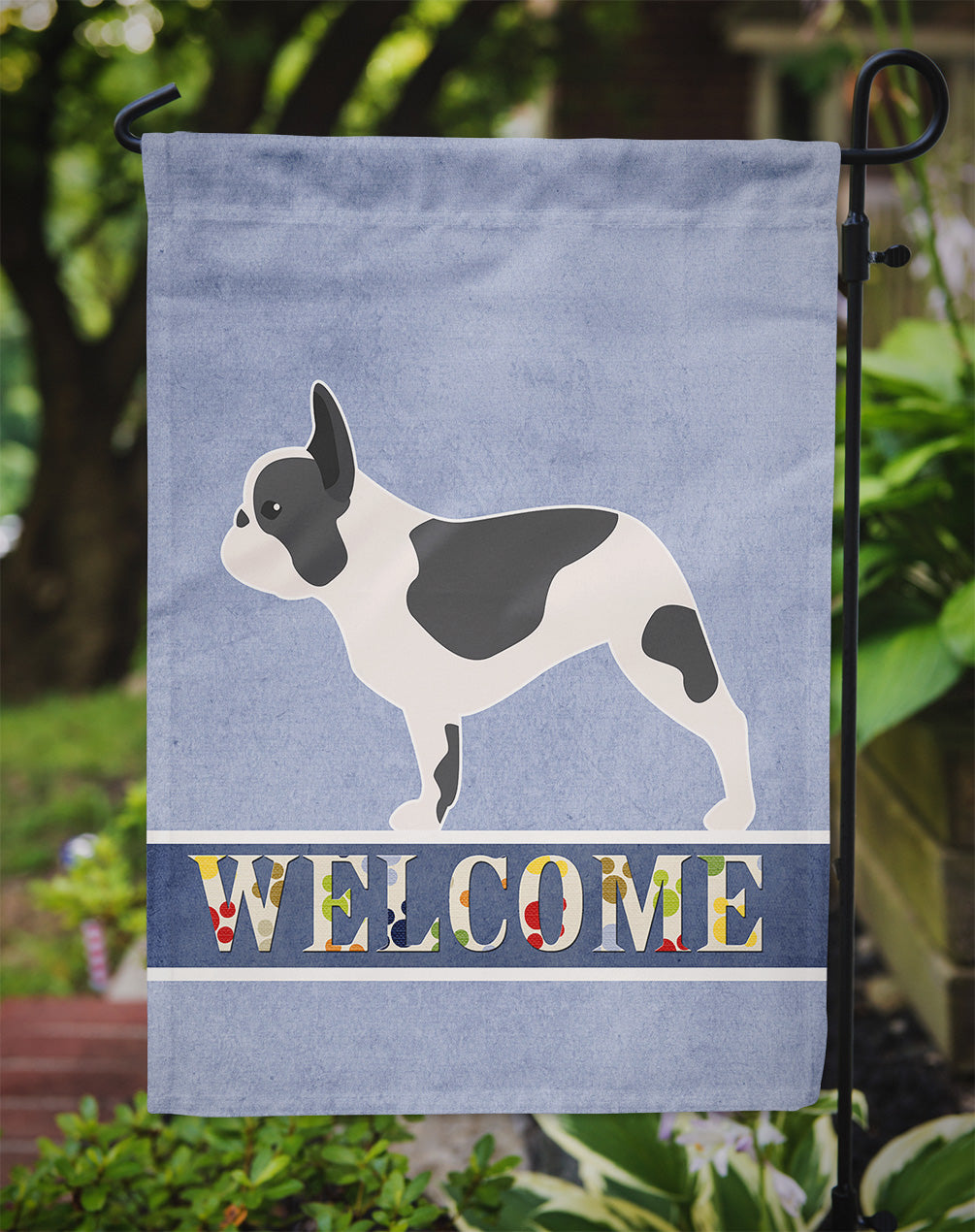 French Bulldog Welcome Flag Garden Size BB5545GF