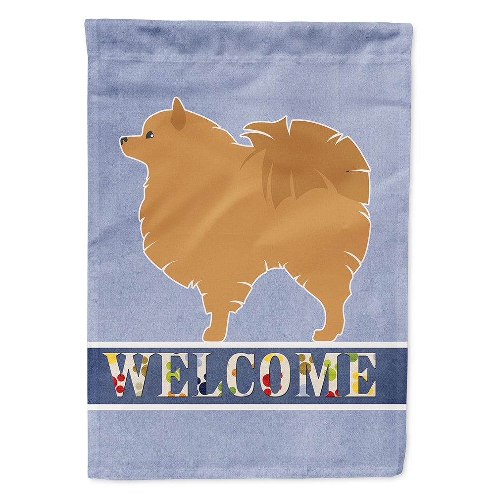 Pomeranian Welcome Flag Canvas House Size BB5546CHF