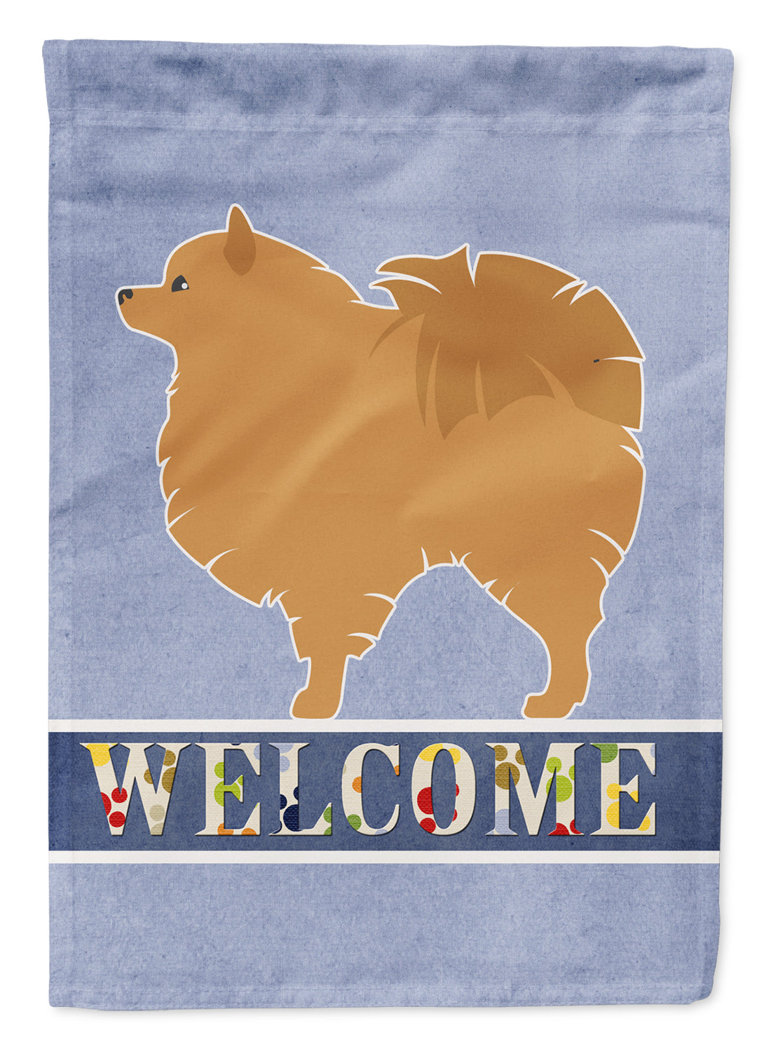 Pomeranian Welcome Flag Garden Size BB5546GF