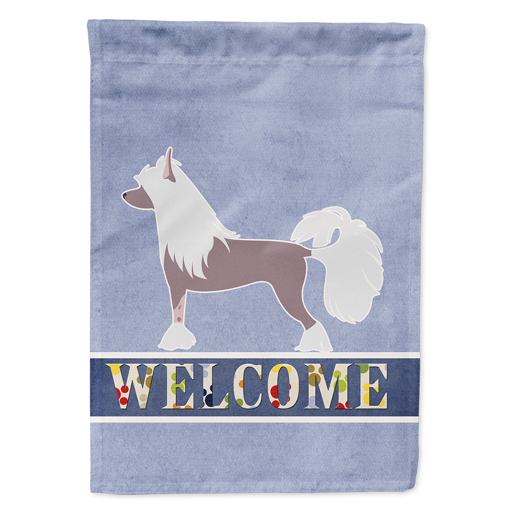 Chinese Crested Welcome Flag Canvas House Size BB5547CHF