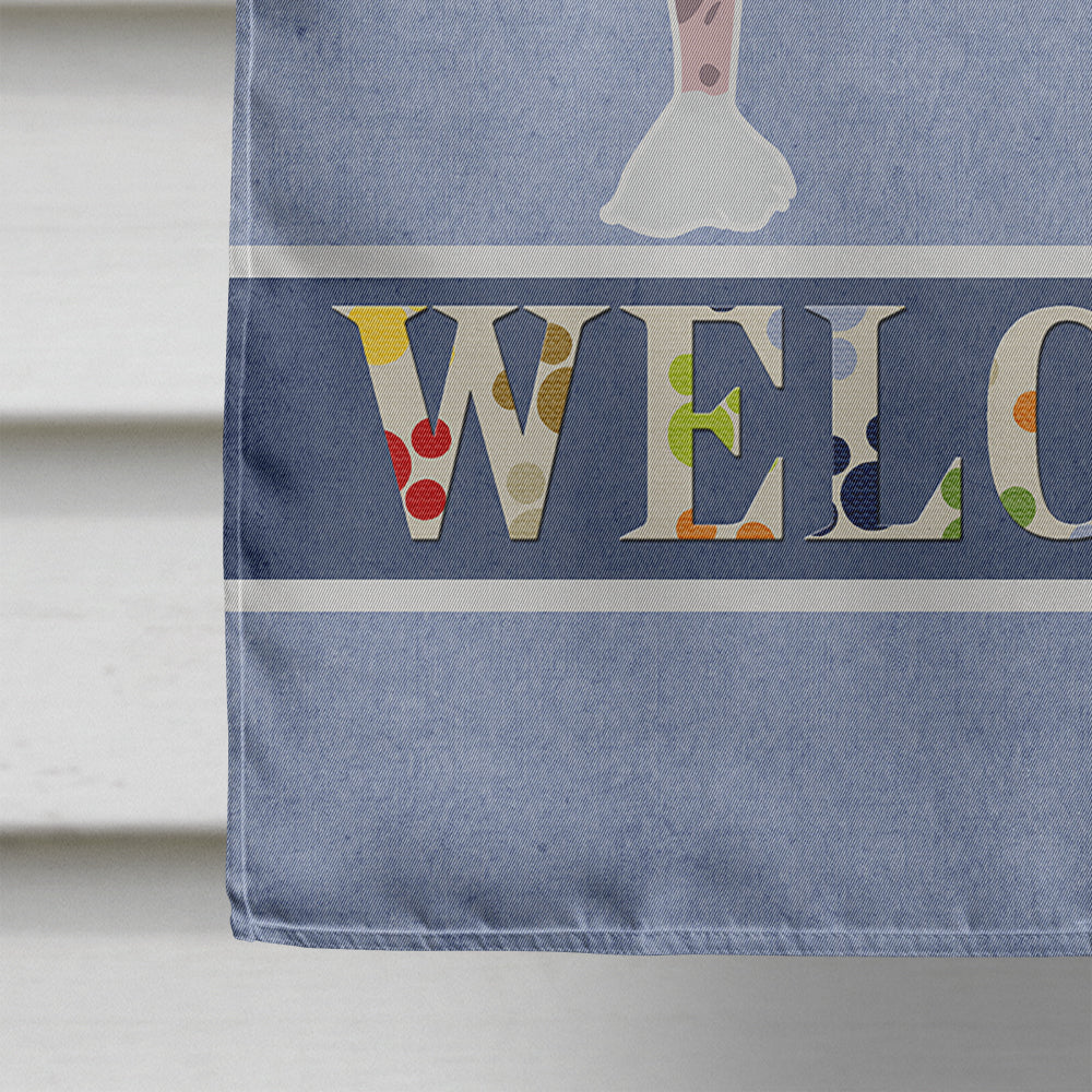Chinese Crested Welcome Flag Canvas House Size BB5547CHF  the-store.com.