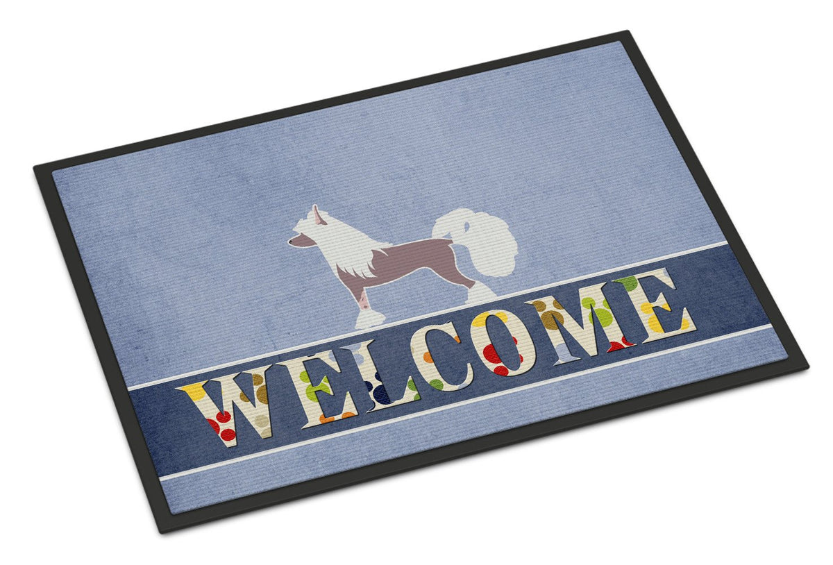 Chinese Crested Welcome Indoor or Outdoor Mat 24x36 BB5547JMAT by Caroline&#39;s Treasures