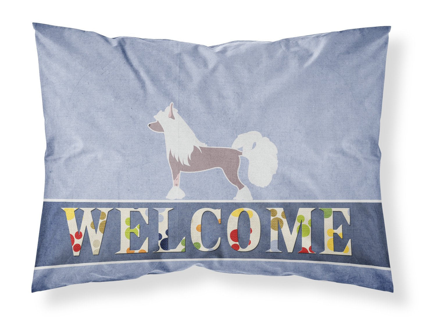 Chinese Crested Welcome Fabric Standard Pillowcase BB5547PILLOWCASE by Caroline's Treasures