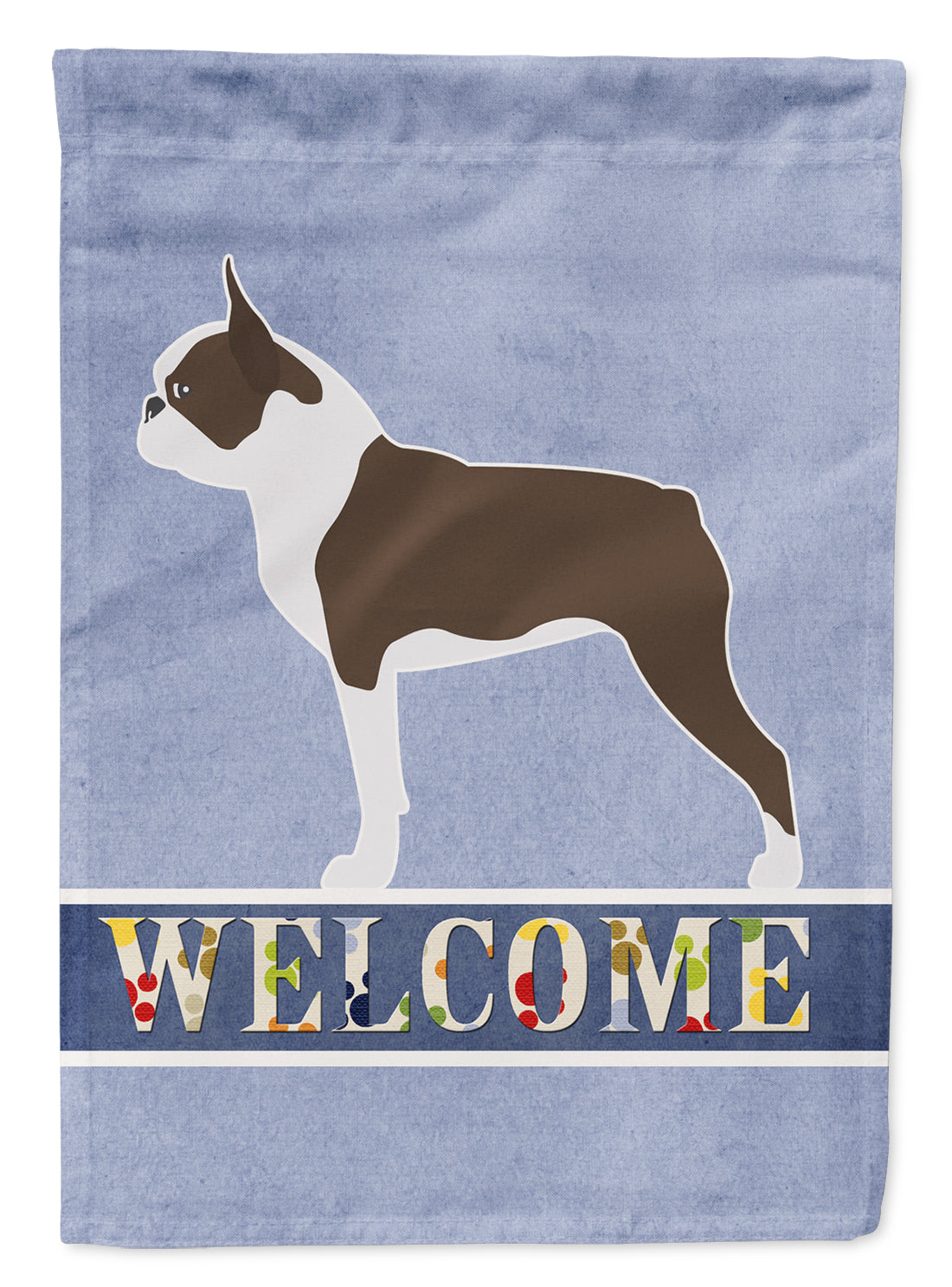 Boston Terrier Welcome Flag Garden Size BB5548GF