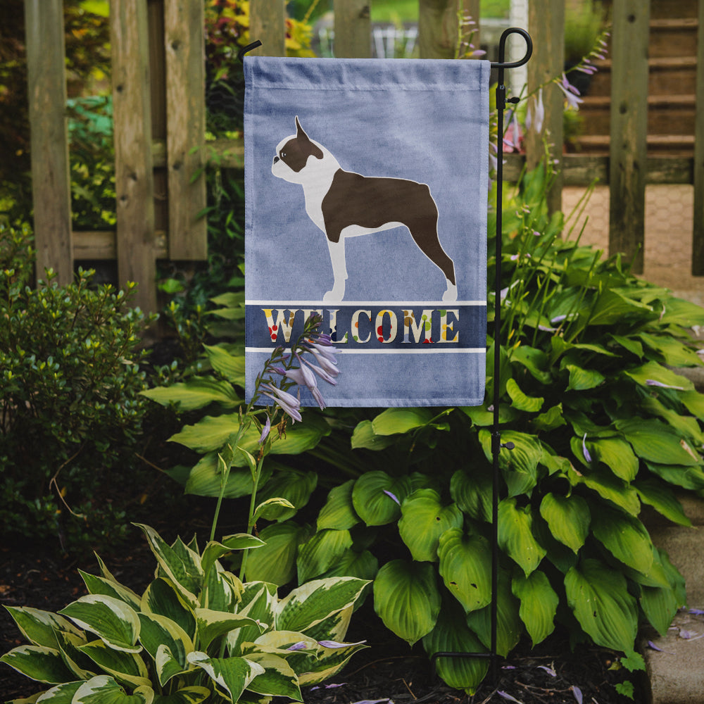 Boston Terrier Welcome Flag Garden Size BB5548GF