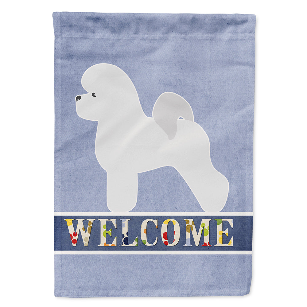 Bichon Frise Welcome Flag Canvas House Size BB5549CHF