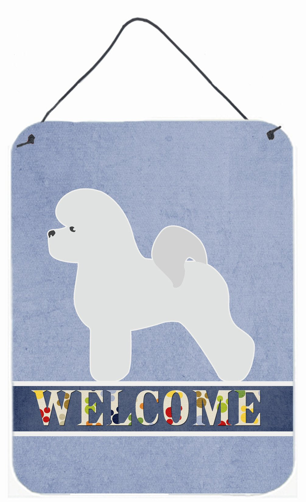 Bichon Frise Welcome Wall or Door Hanging Prints BB5549DS1216 by Caroline&#39;s Treasures