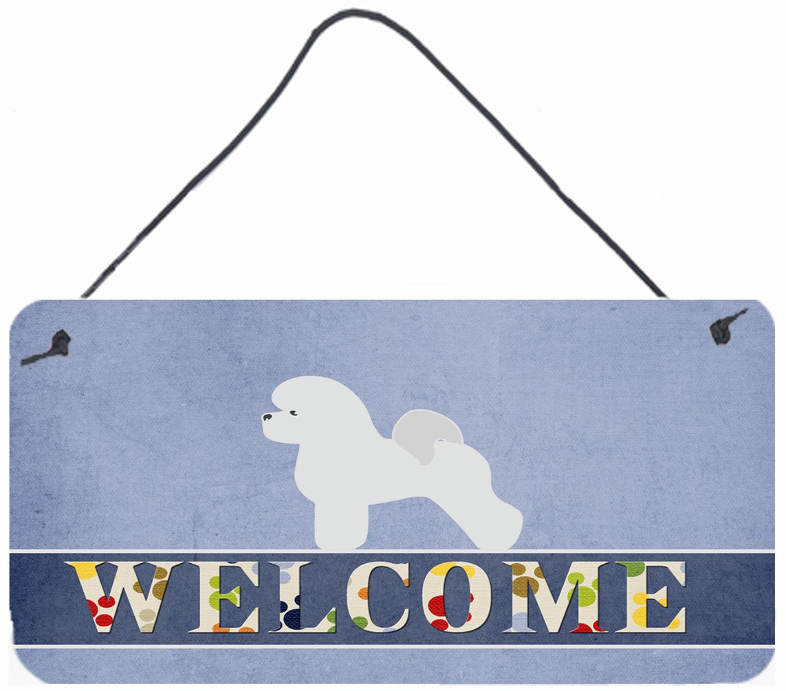 Bichon Frise Welcome Wall or Door Hanging Prints BB5549DS812 by Caroline&#39;s Treasures