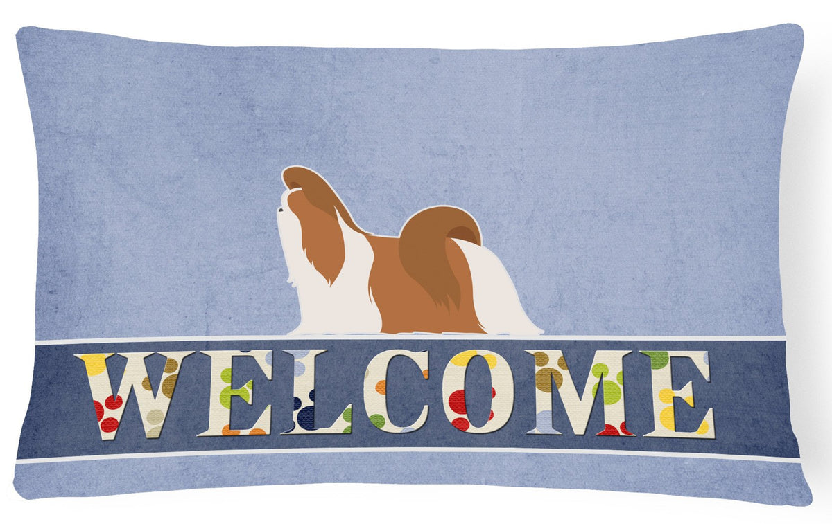 Shih Tzu Welcome Canvas Fabric Decorative Pillow BB5550PW1216 by Caroline&#39;s Treasures