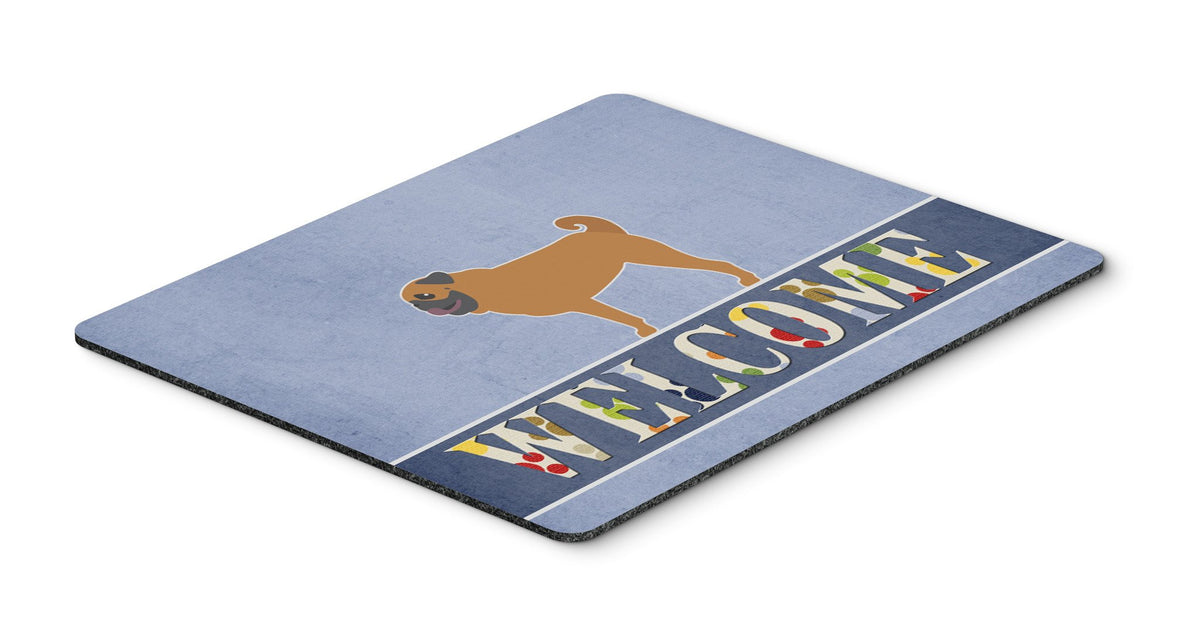 Pug Welcome Mouse Pad, Hot Pad or Trivet BB5551MP by Caroline&#39;s Treasures