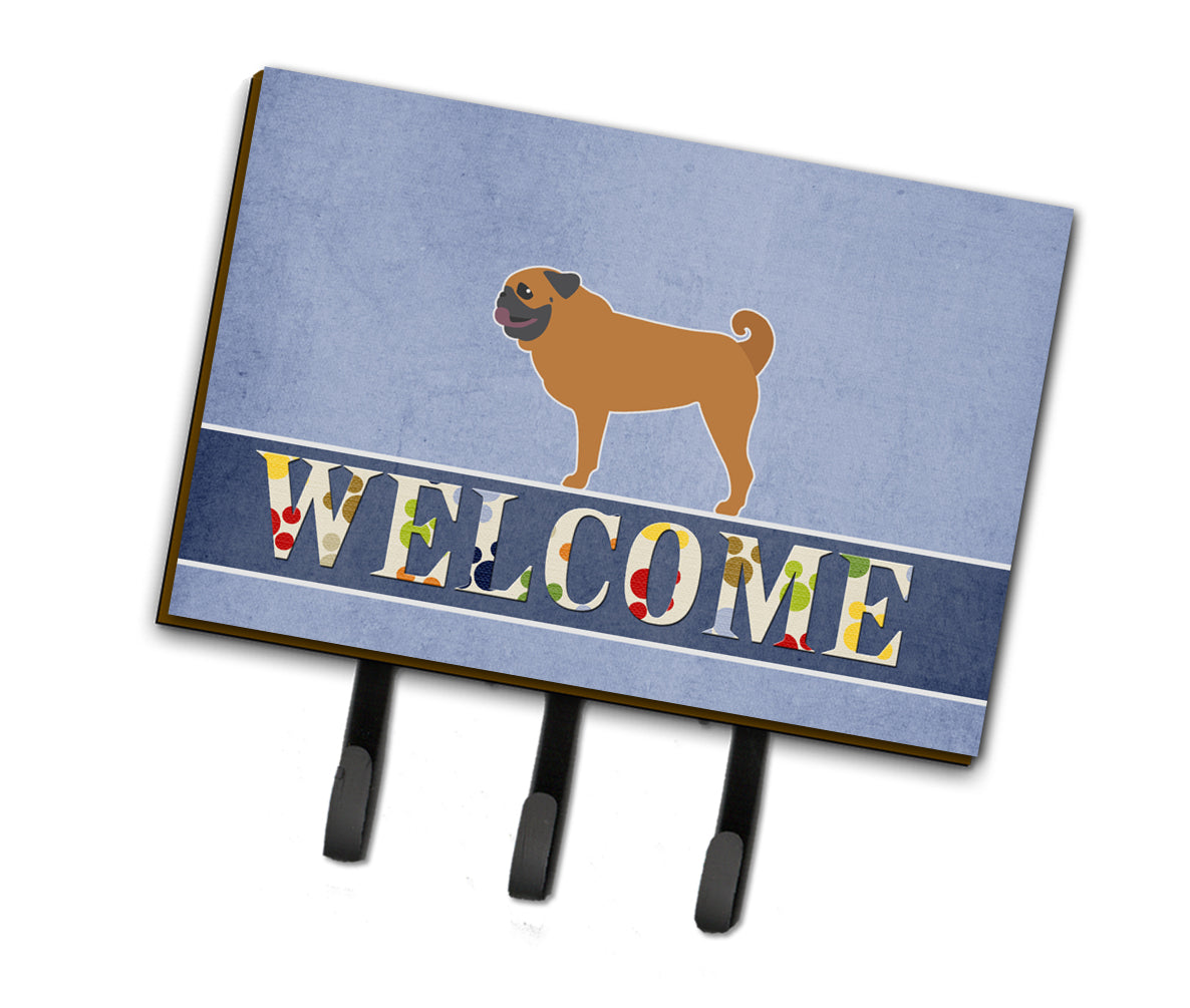 Pug Welcome Leash or Key Holder BB5551TH68  the-store.com.