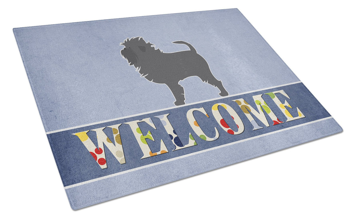 Affenpinscher Welcome Glass Cutting Board Large BB5552LCB by Caroline&#39;s Treasures
