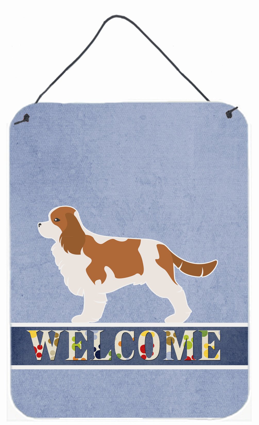 Cavalier King Charles Spaniel Welcome Wall or Door Hanging Prints BB5553DS1216 by Caroline's Treasures
