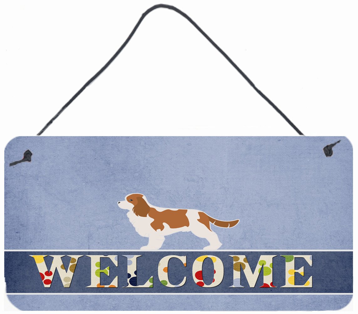 Cavalier King Charles Spaniel Welcome Wall or Door Hanging Prints BB5553DS812 by Caroline's Treasures