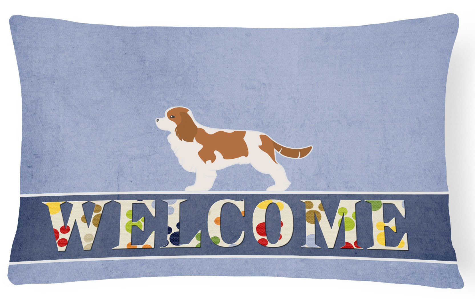 Cavalier King Charles Spaniel Welcome Canvas Fabric Decorative Pillow BB5553PW1216 by Caroline's Treasures